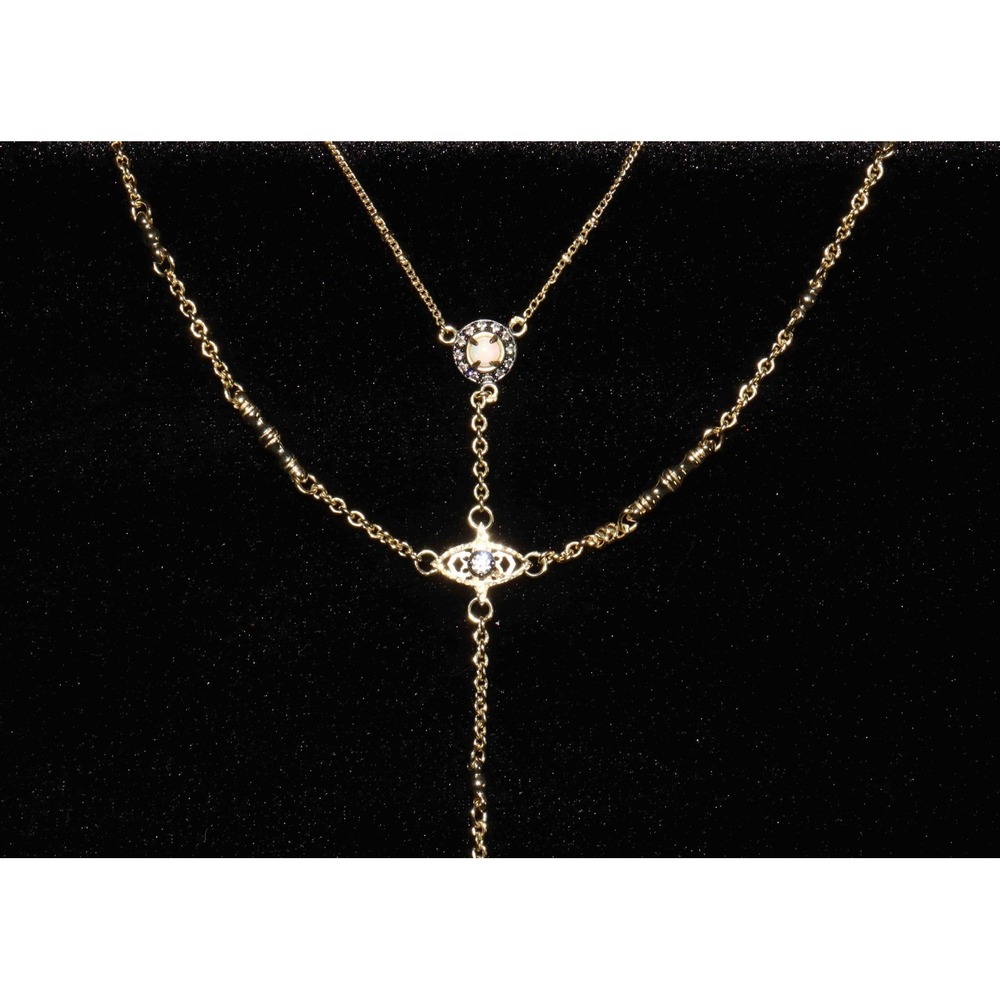 3 Kendra Scott Golt Tone Necklaces 28", 38" & 16" w/ 7" drop - Picture 3 of 11